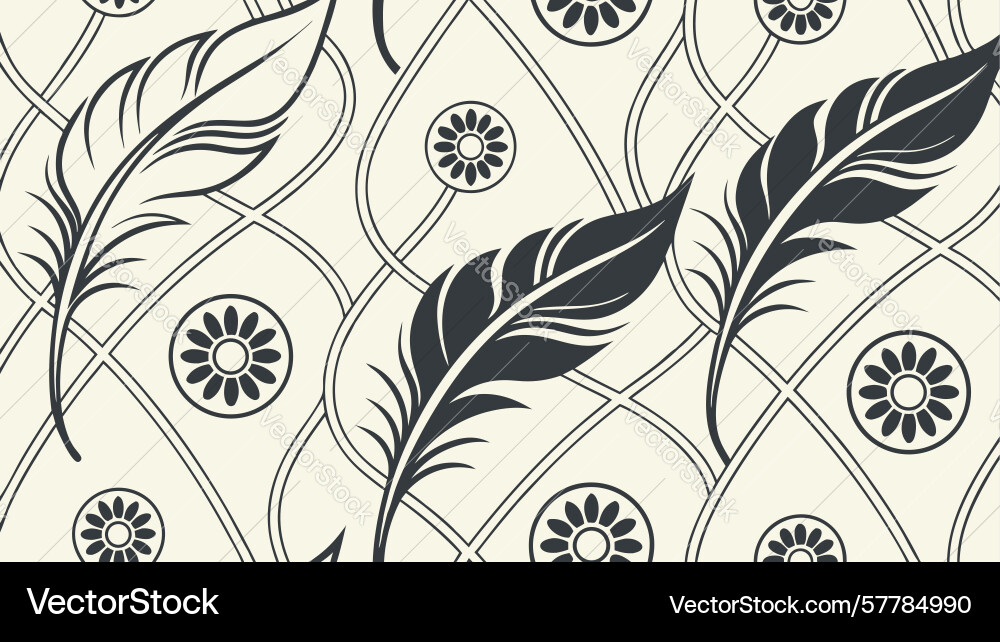 Abstract botanical starburst seamless pattern Vector Image