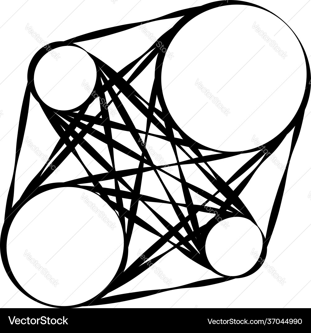 Abstract motif mandala shape design element vector image
