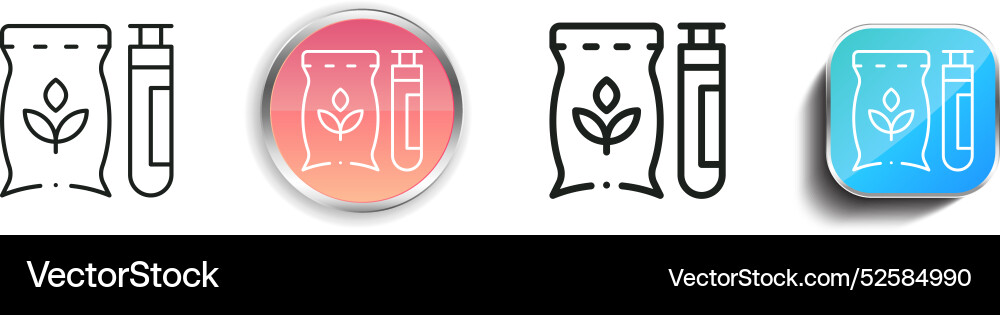 Catnip icon thin linear regular and button style Catnip icon thin linear regular and button style vector image