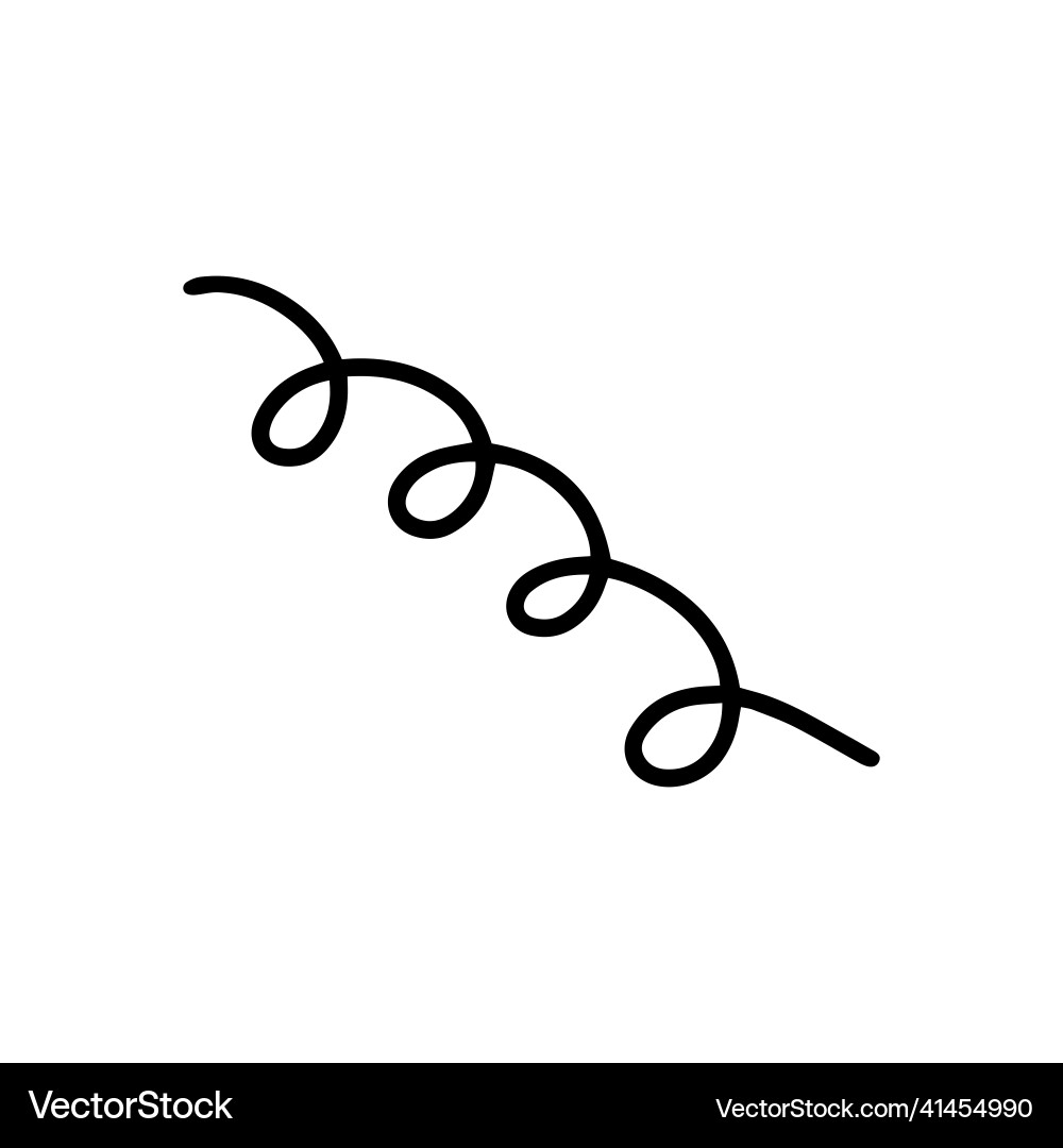 Curls abstract scribble with hand drawn line vector image
