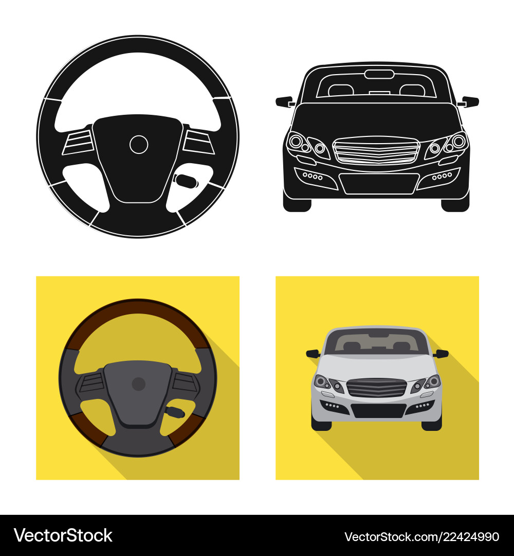 Design of auto and part icon set Vector Image