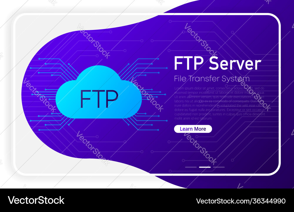 Ftp server transfer files system on browser window Ftp server transfer files system on browser window vector image