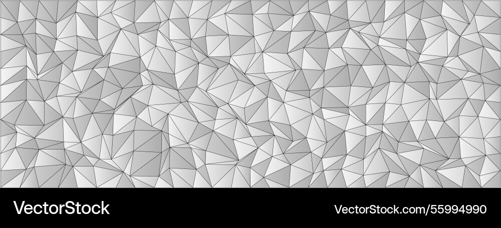 Geometric chaotic pattern with triangular mesh Vector Image