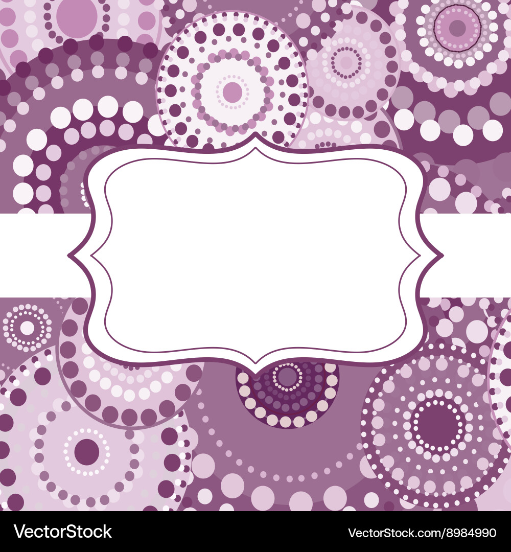 Patterned frame background invitation circular Vector Image