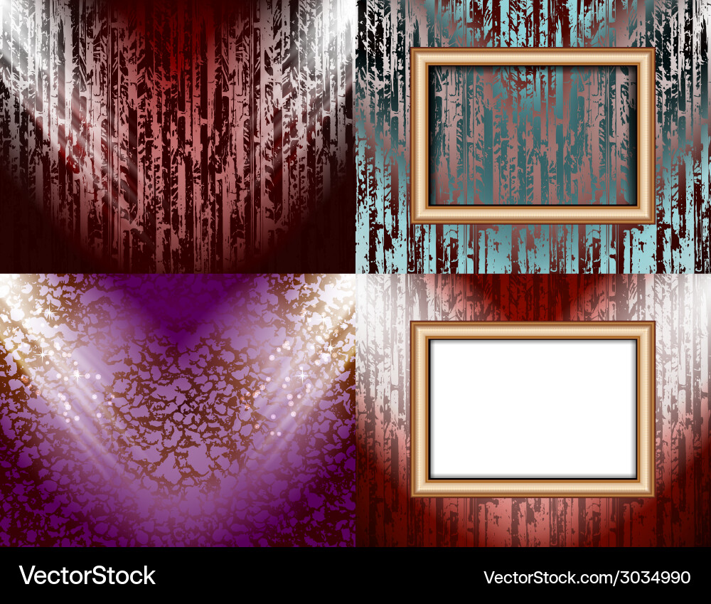Set of colorful abstract backgrounds and frames Vector Image