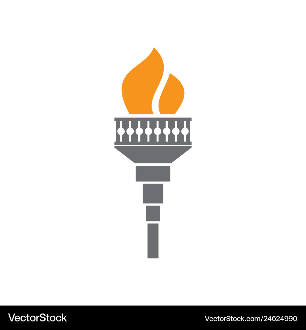 Torch icon on background for graphic and web Vector Image