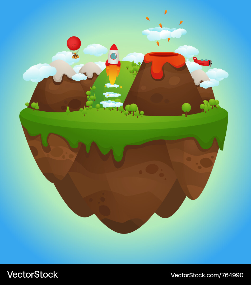 Tropical Island Paradise Vector Image