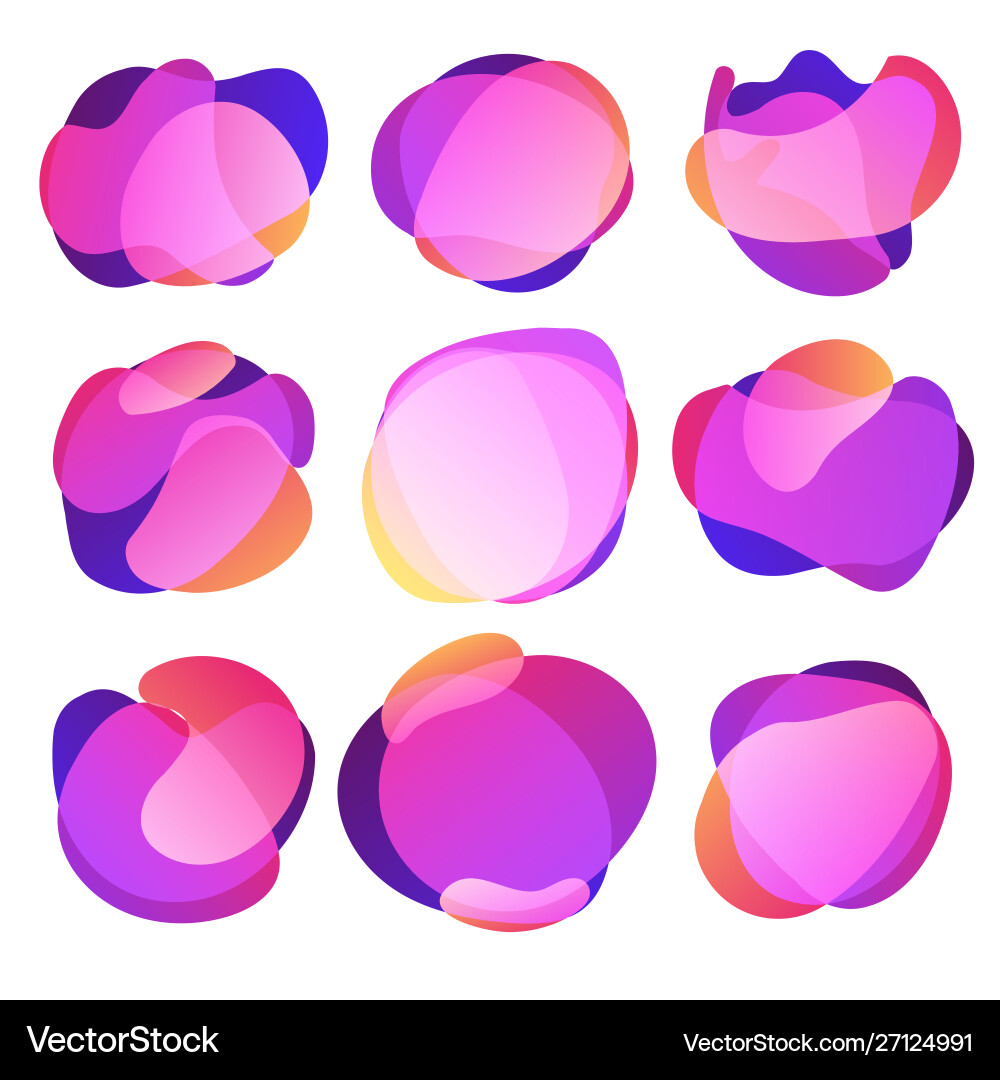 Abstract blur free form shapes color gradient Vector Image