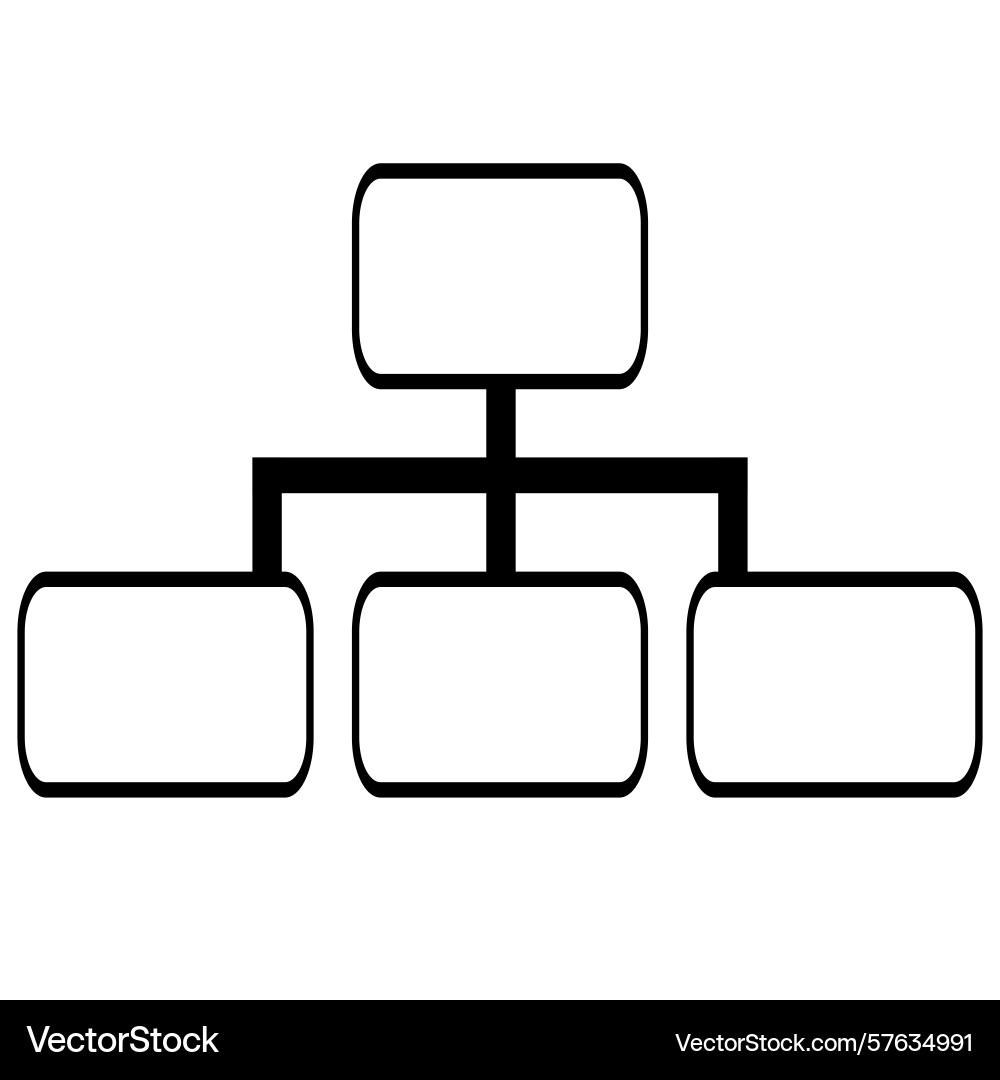 Abstract of a hierarchical structure represented Abstract of a hierarchical structure represented vector image