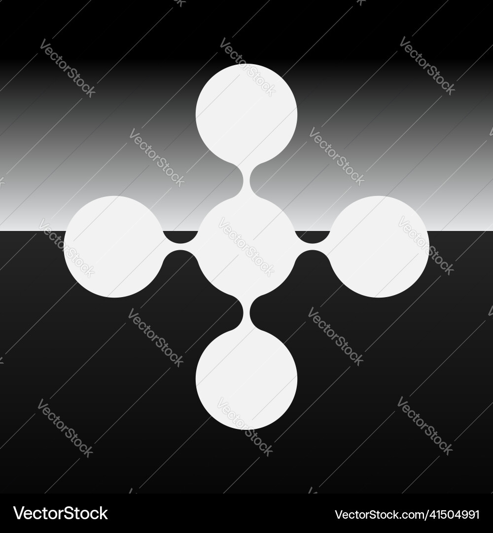 Connected circles nodes as technology tech Connected circles nodes as technology tech vector image