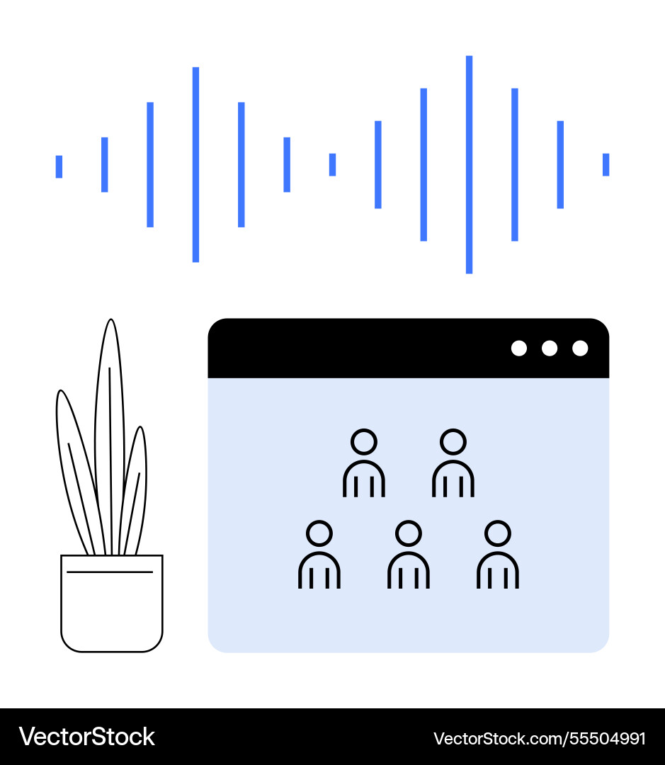 Digital communication interface with user icons Digital communication interface with user icons vector image