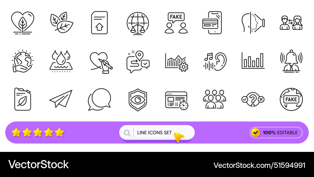Fake information column chart and local grown Fake information column chart and local grown vector image