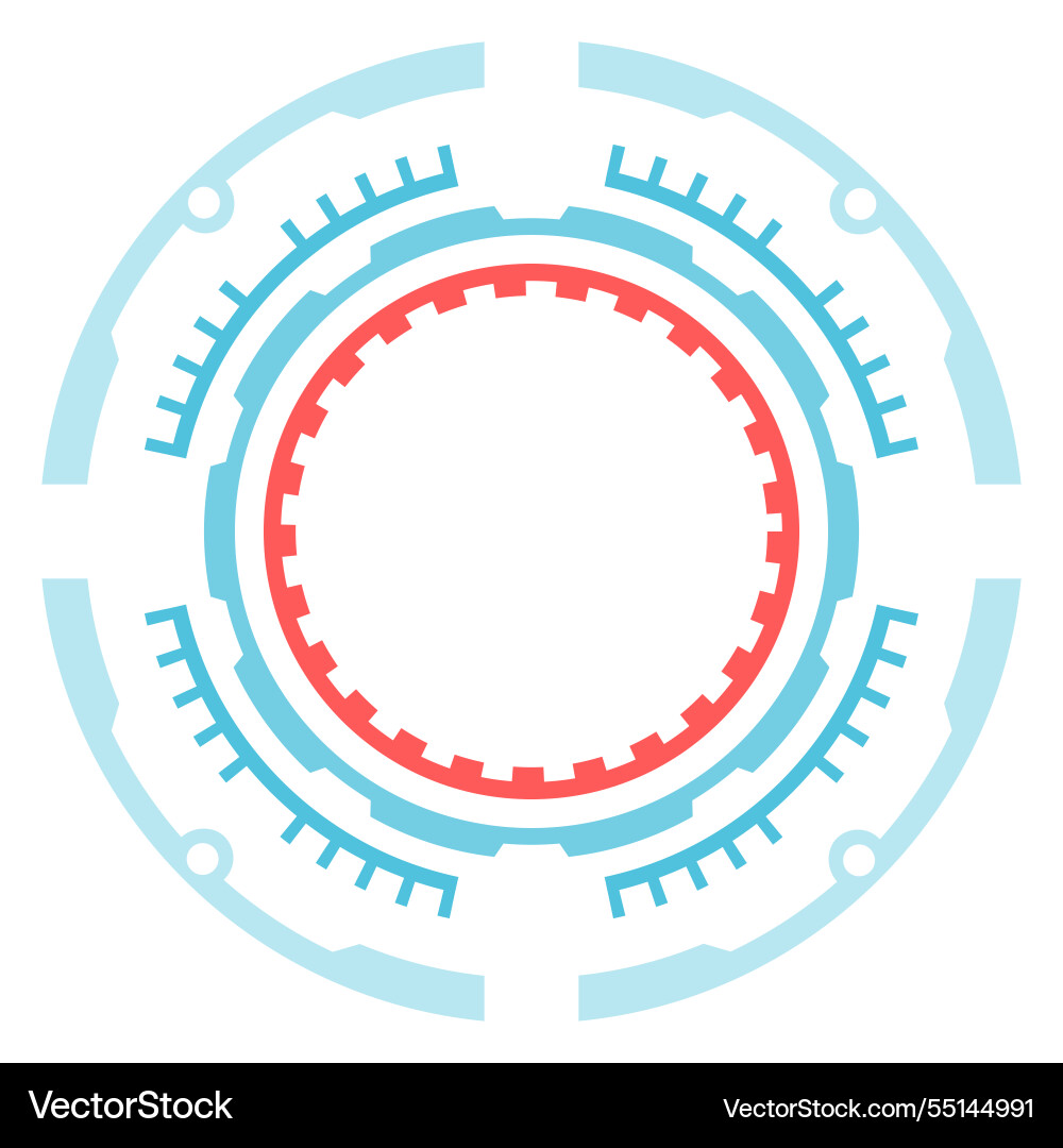 Futuristic loading bar with data processing Vector Image