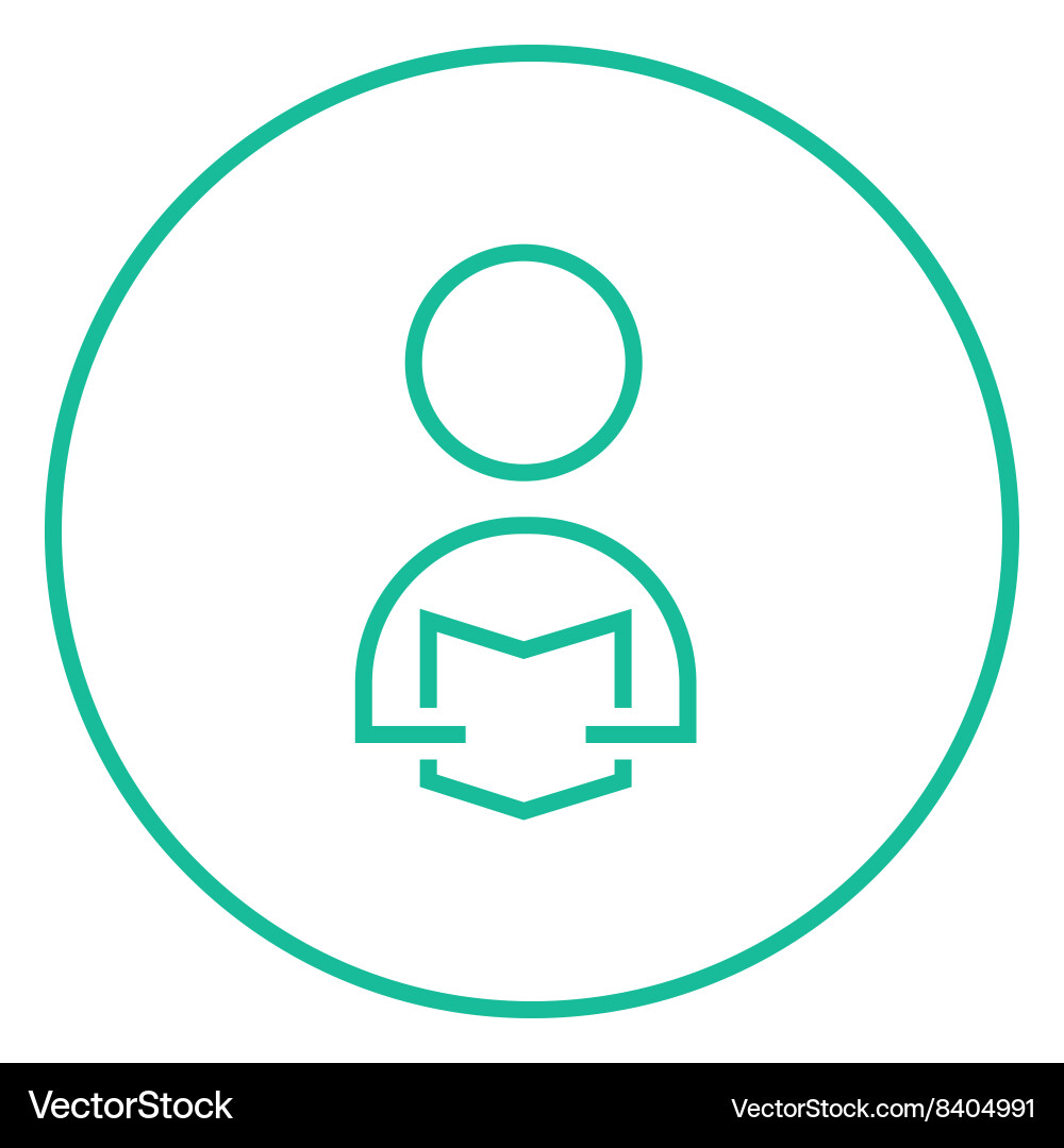 Man reading book line icon Vector Image