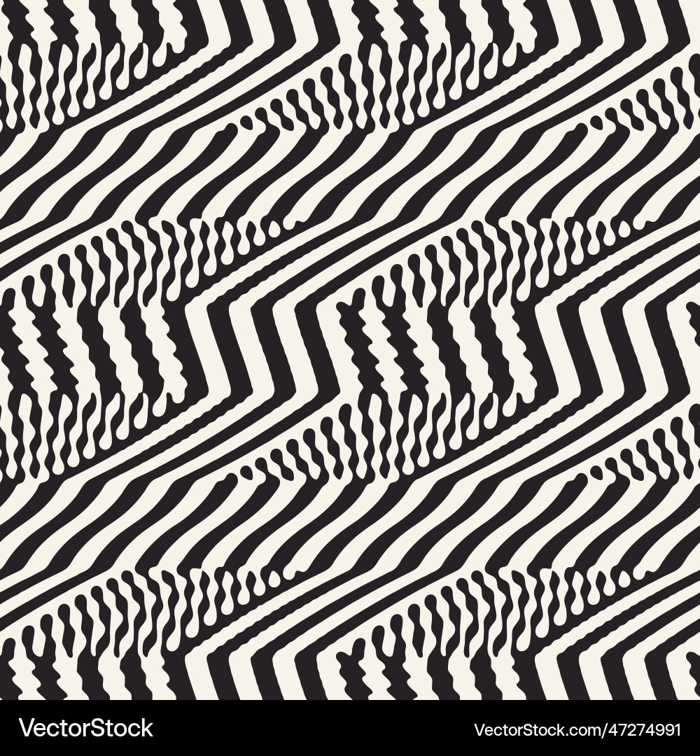Monochrome moire effect textured zigzag pattern Monochrome moire effect textured zigzag pattern vector image