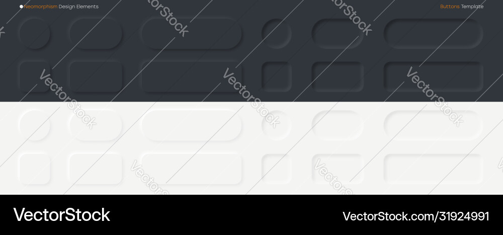 Neomorphic buttons set neomorphism design Neomorphic buttons set neomorphism design vector image