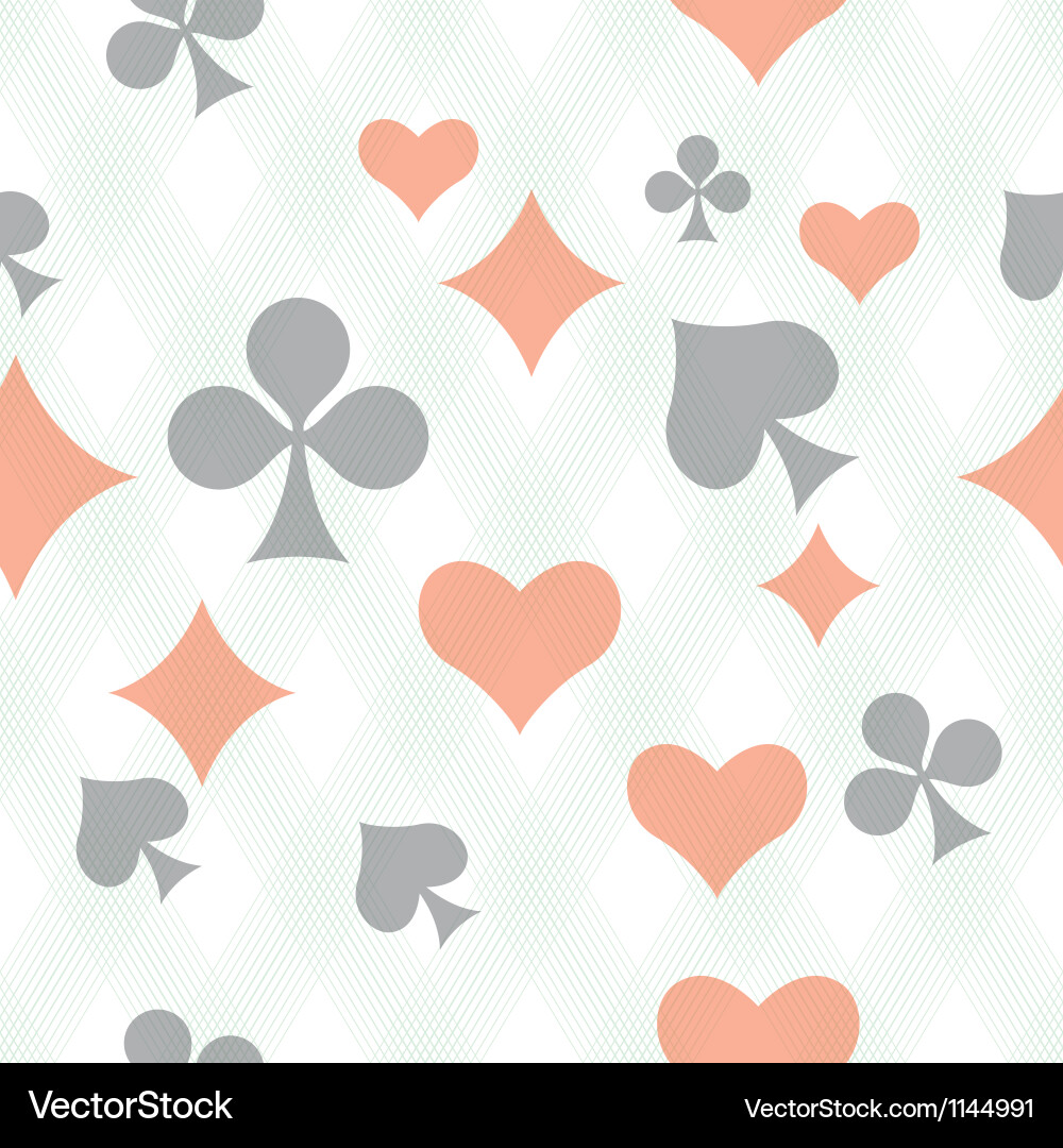 Playing Card Pattern Background vector image
