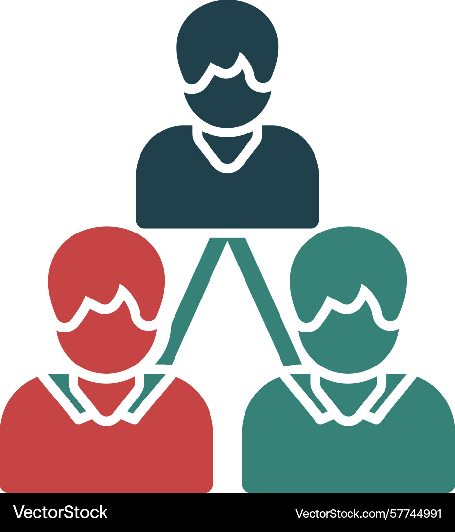 Referral program glyph multi color icon Vector Image
