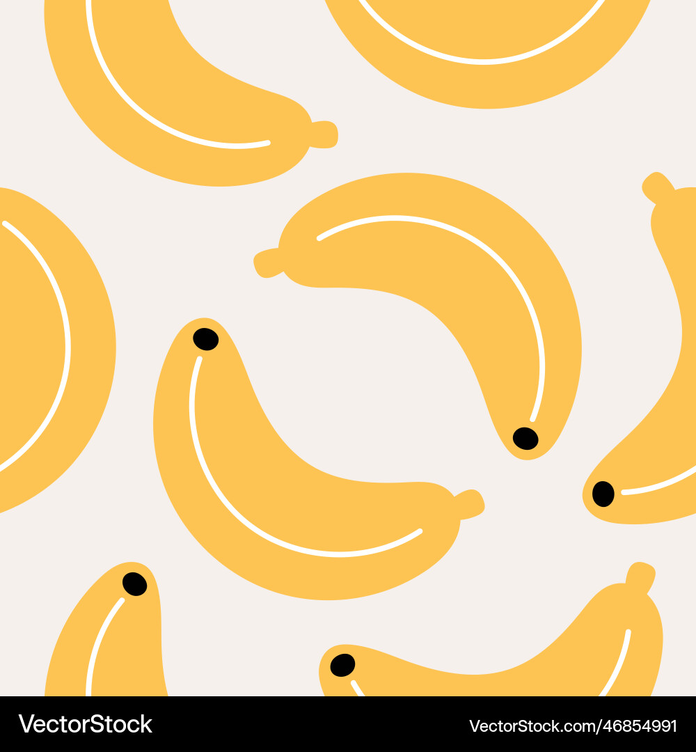 Seamless pattern with banana Vector Image