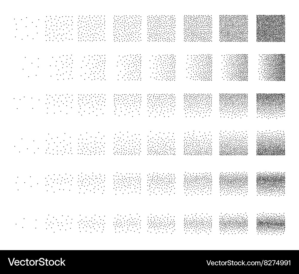 Set 48 triangle stipple pattern for design tile Vector Image
