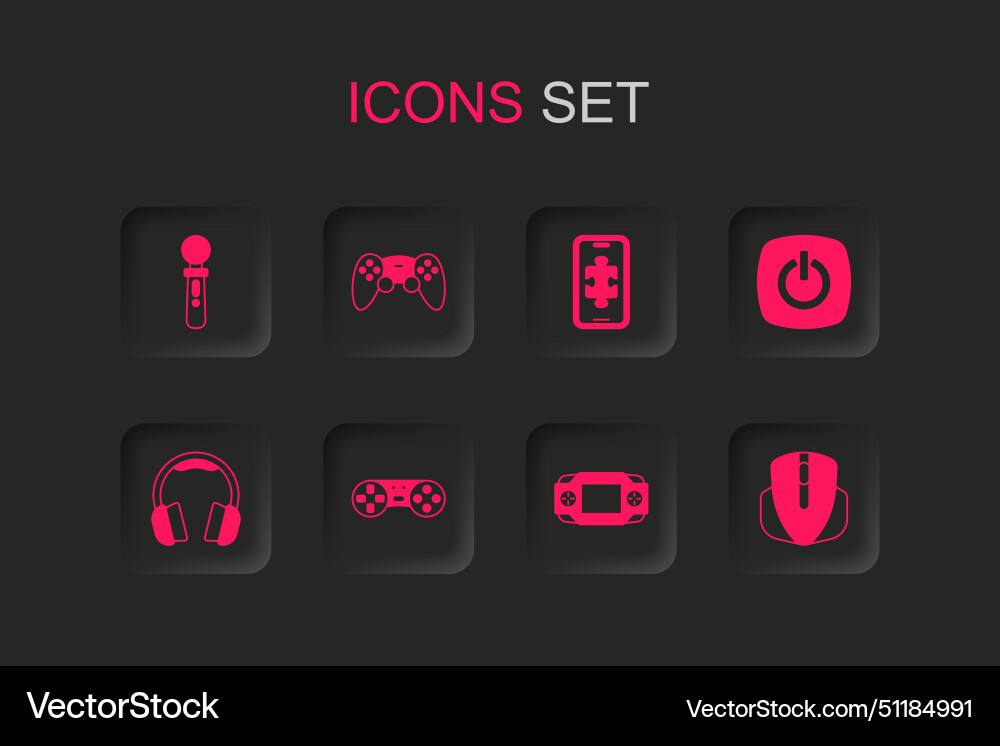 Set game controller or joystick vr portable Set game controller or joystick vr portable Vector Image