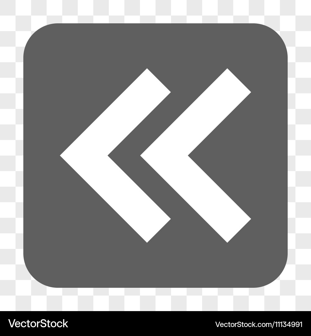 Shift left rounded square button vector image