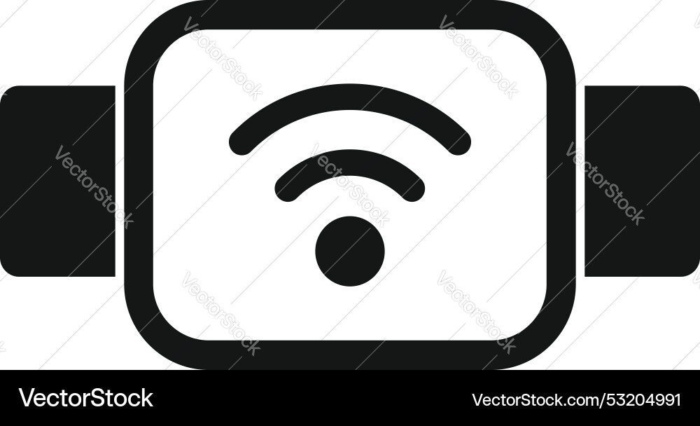 Smart watch displaying wifi signal icon Smart watch displaying wifi signal icon vector image