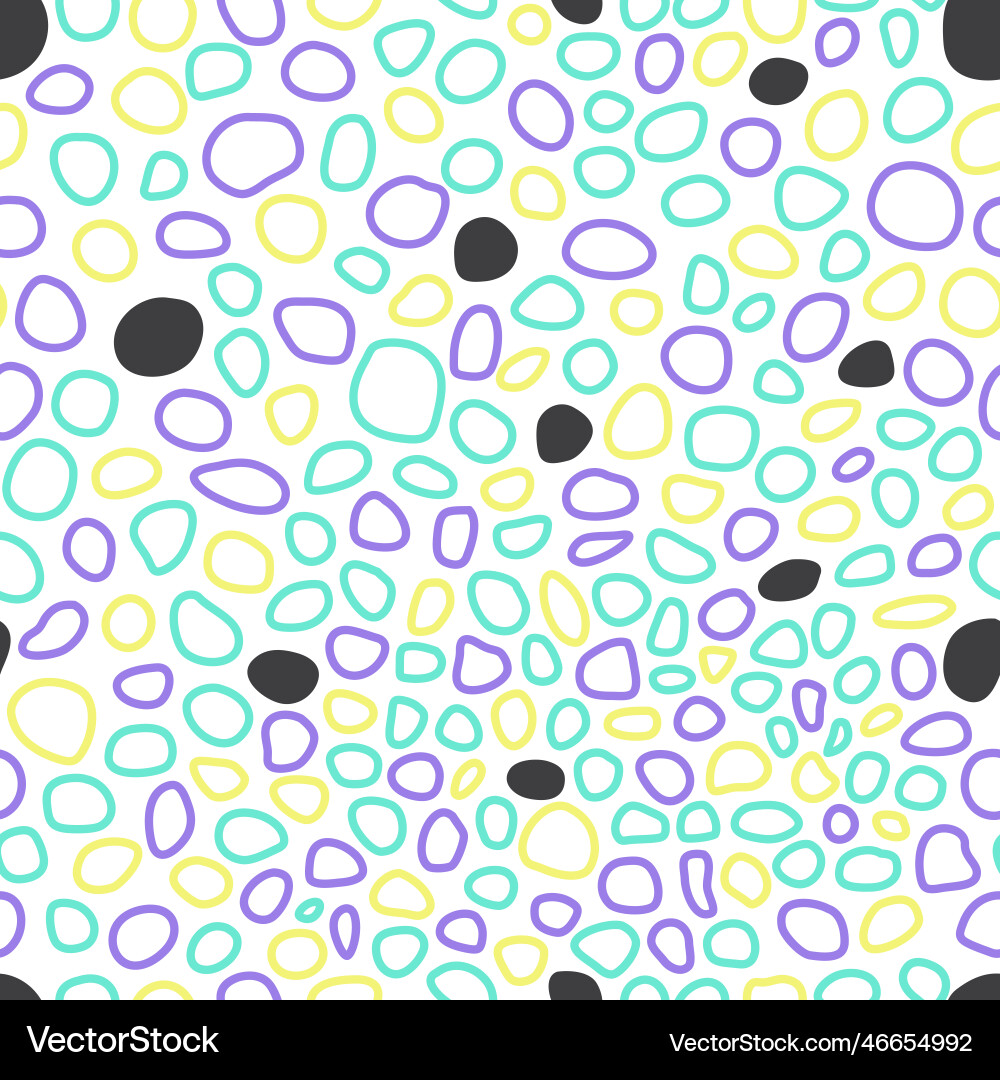 Abstract blob memphis seamless pattern Vector Image