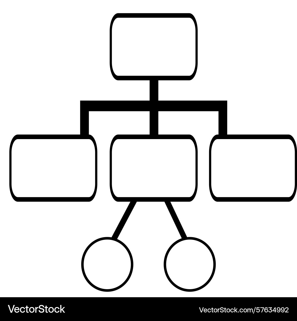 Abstract of a hierarchical structure represented Abstract of a hierarchical structure represented vector image