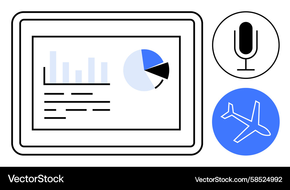 Analytics Dashboard with Charts Vector Image