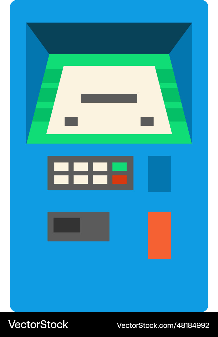 Automated teller machine icon Automated teller machine icon Vector Image