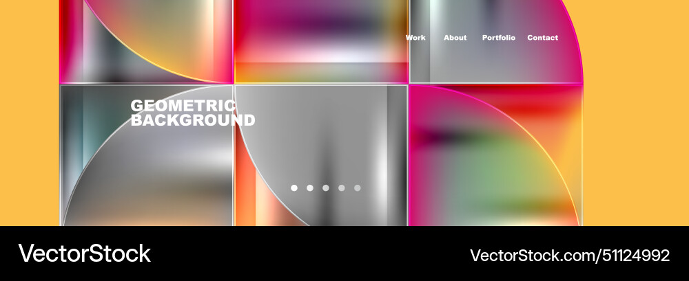 Colorful geometric pattern with squares and Vector Image