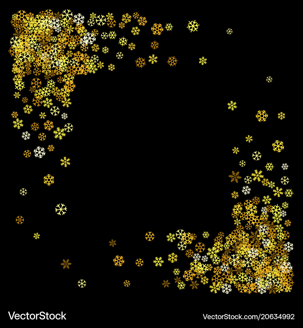 Frame or border of random scatter snowflakes Frame or border of random scatter snowflakes Vector Image