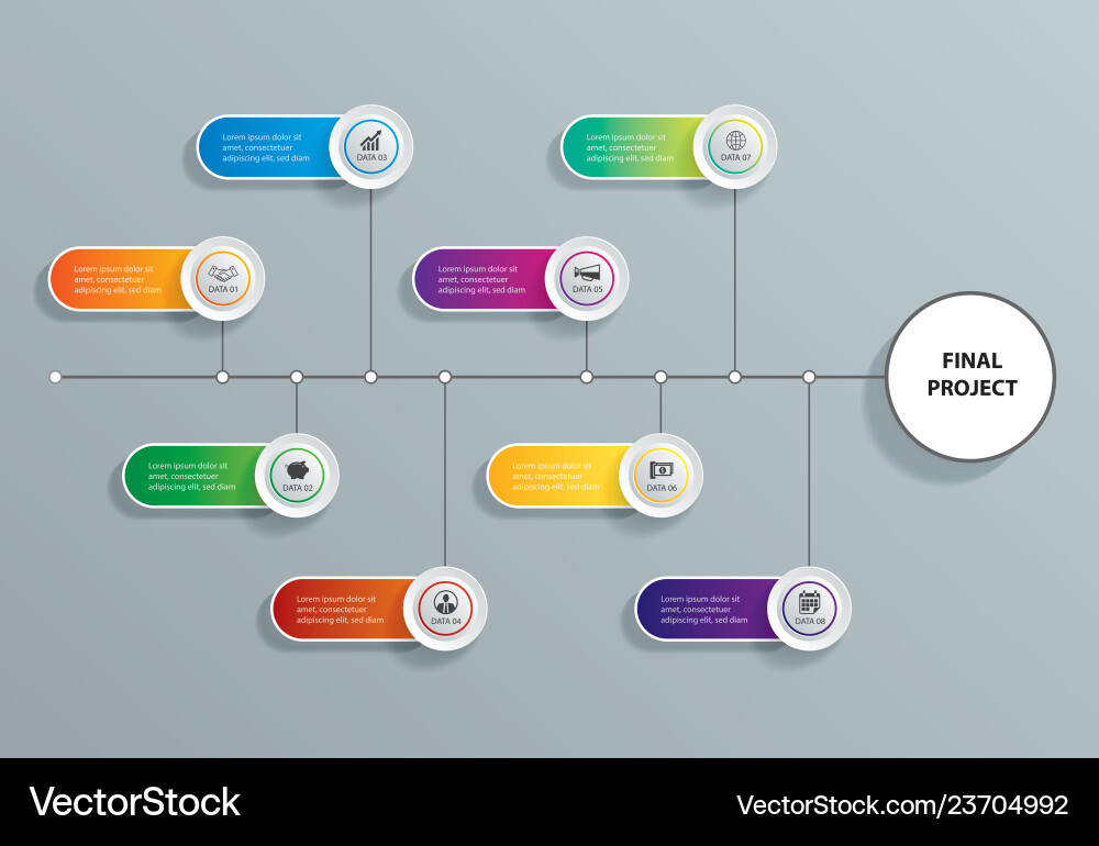 Horizontal Paper Index with Data Tabs vector image