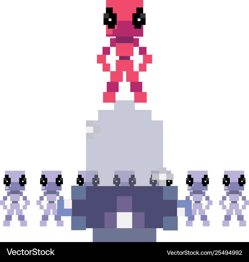 Invader video game retro vector image