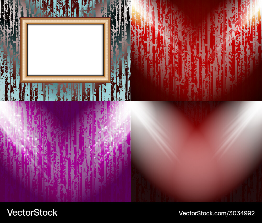 Set of colorful abstract backgrounds and frames Vector Image