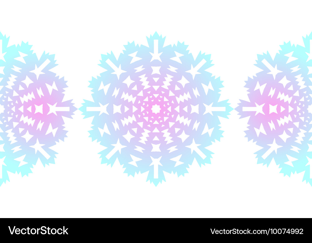 Snowflake christmas seamless pattern circular Vector Image