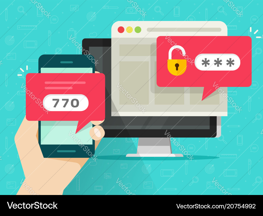 Two-Factor Authentication Login vector image