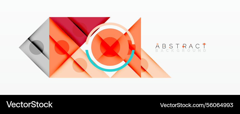 Abstract geometric composition with overlapping Vector Image
