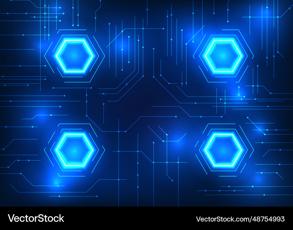 Abstract technology background hexagonal shape Vector Image