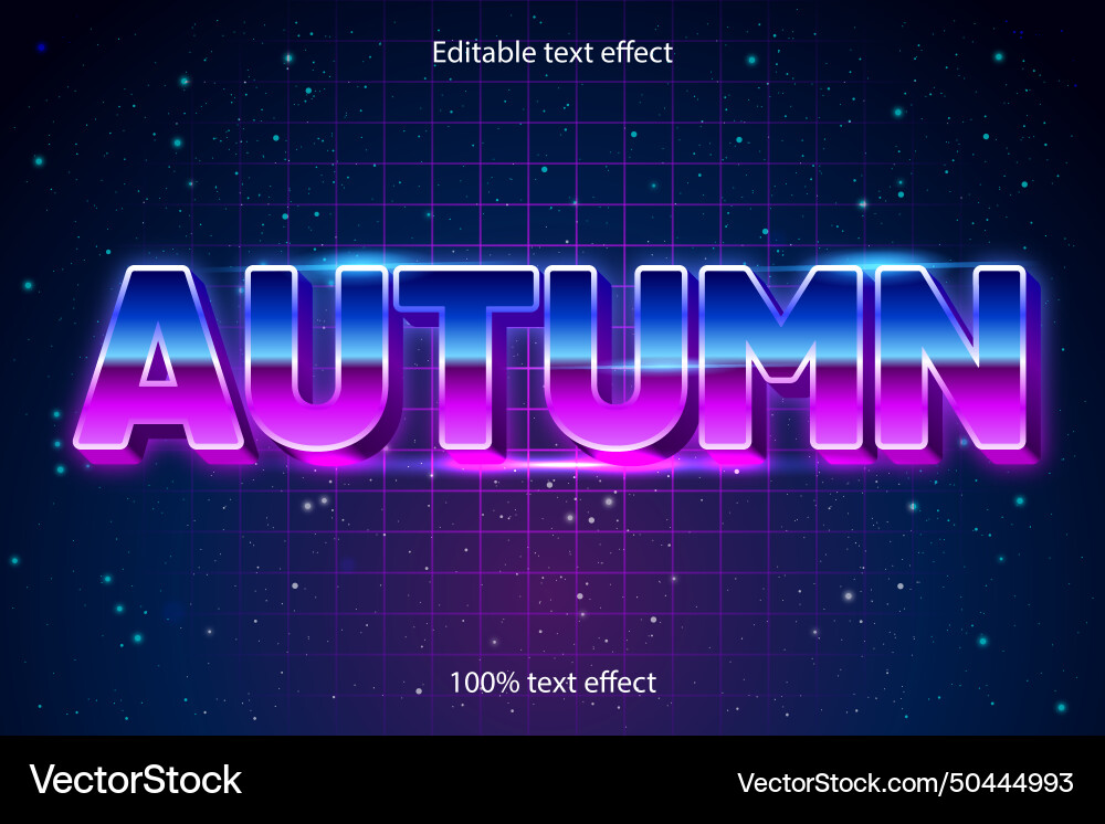 Autumn editable text effect retro style Autumn editable text effect retro style Vector Image