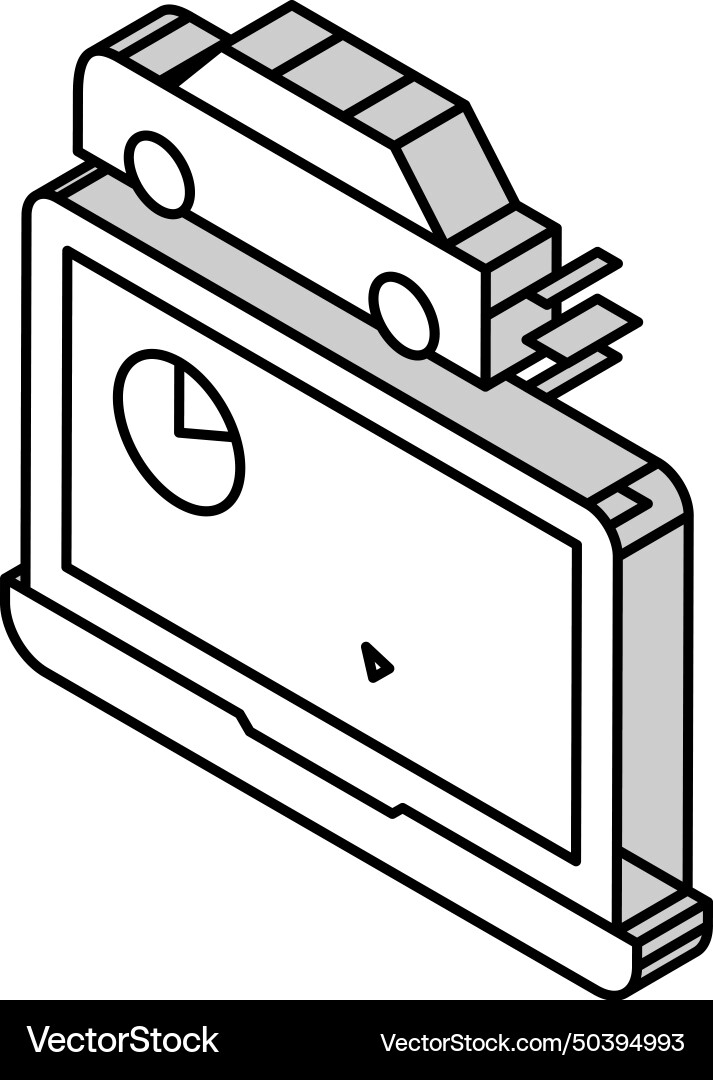 Car test computer program isometric icon vector image