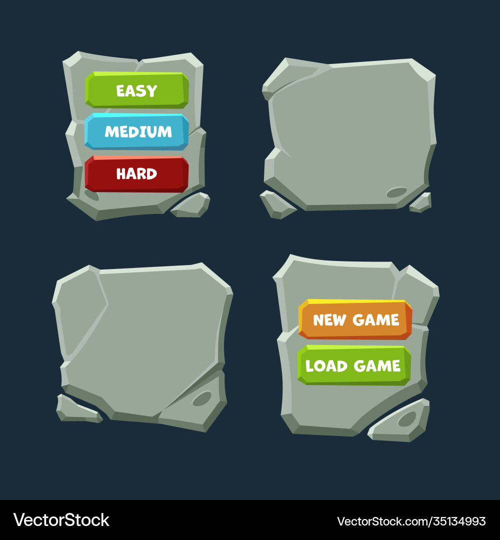 Collection interface elements text boxes vector image