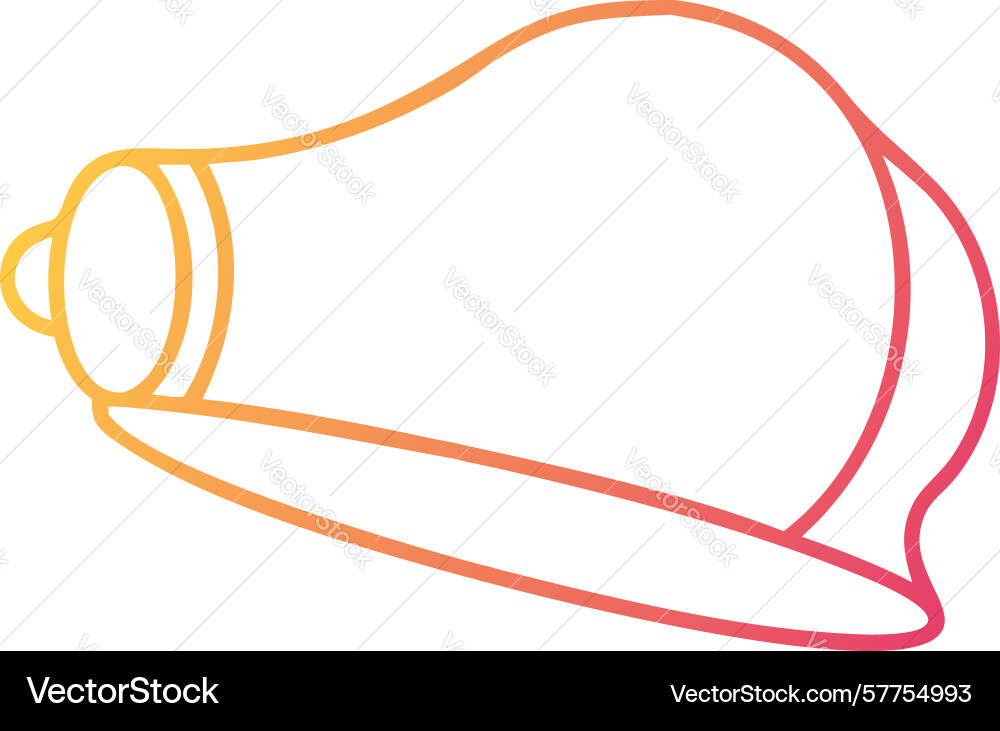 Dynamic megaphone outline with gradient colors vector image