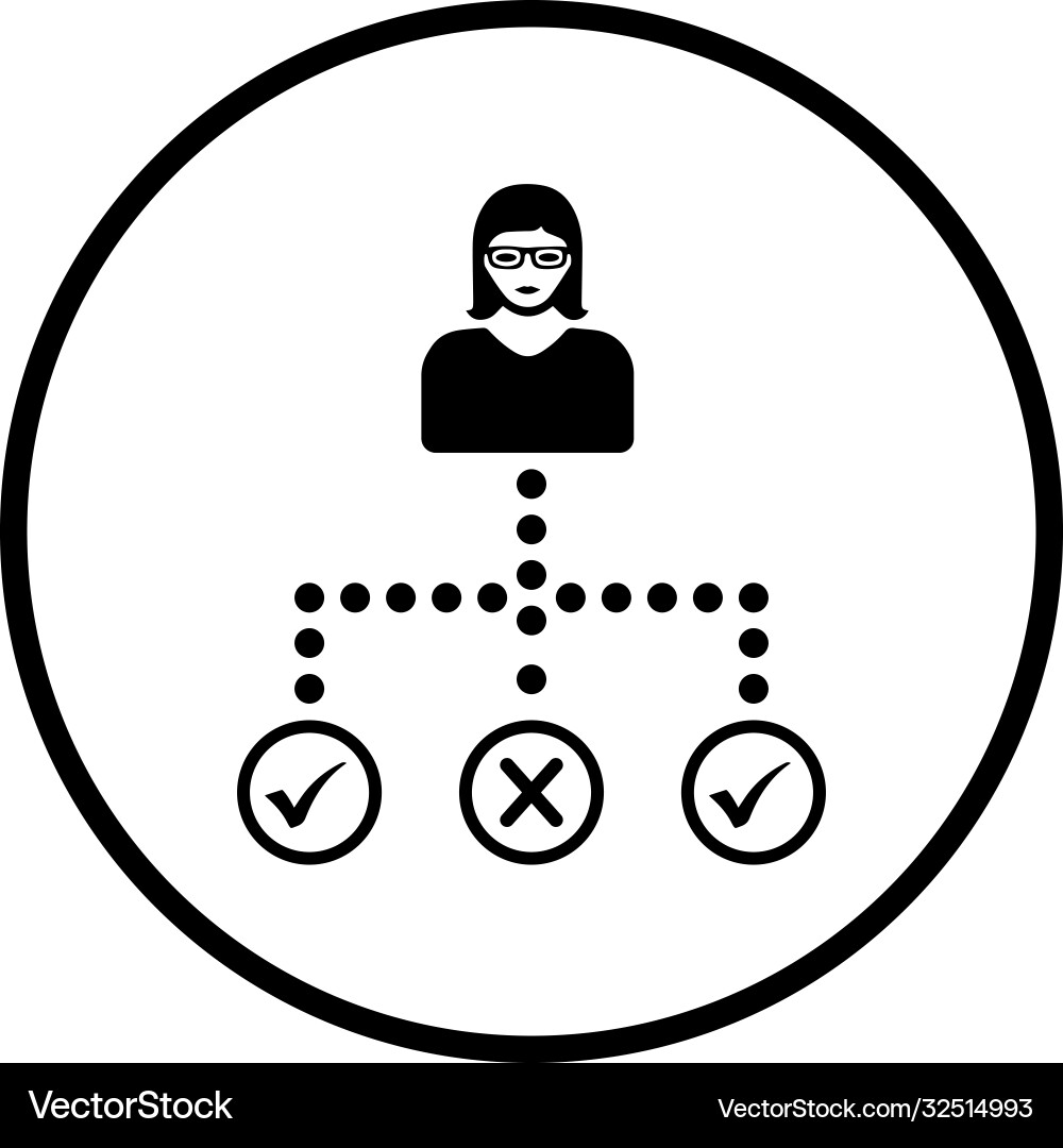 Hierarchy organization structure icon black color Vector Image