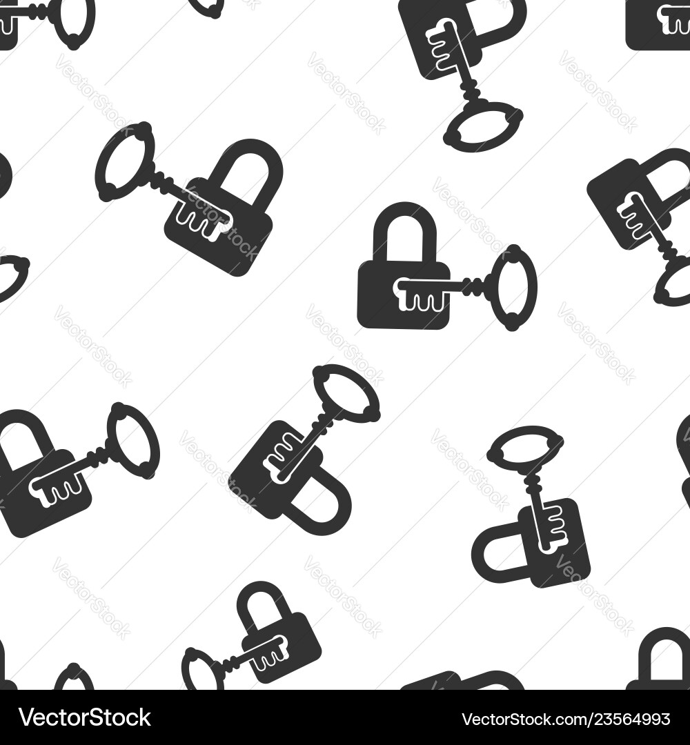 Key with Padlock Pattern vector image