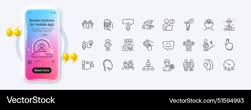 Lgbt heart and cyber attack line icons for web Lgbt heart and cyber attack line icons for web vector image