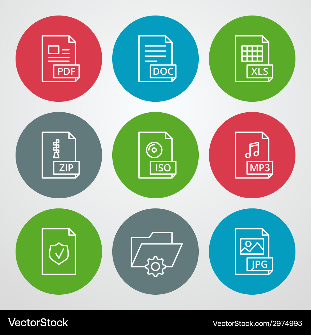 Line icons set for web site design and mobile apps vector image