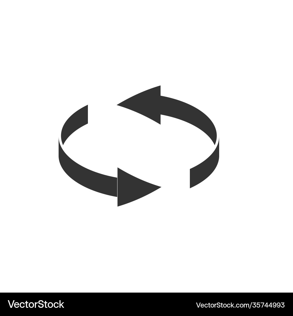 Round Spin Reload Arrow Icon vector image
