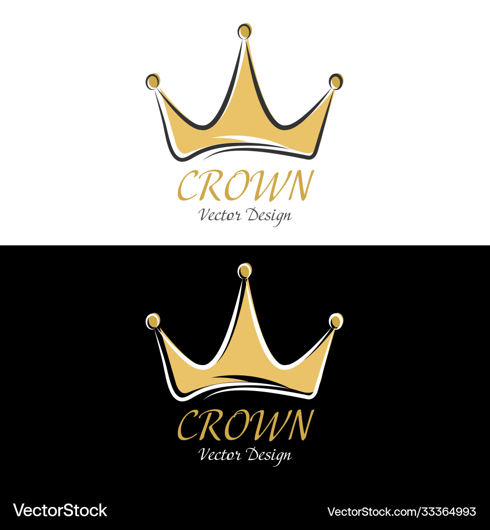 Rown simple for logo sticker or creative Vector Image